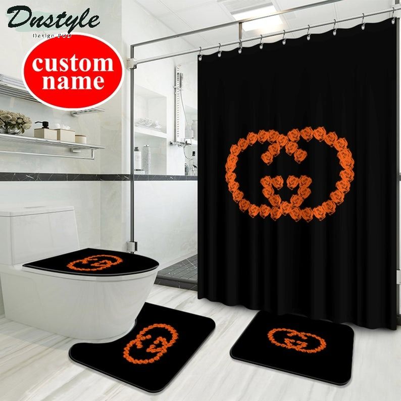 Chanel Type 21 Bathroom Mat Shower Curtain