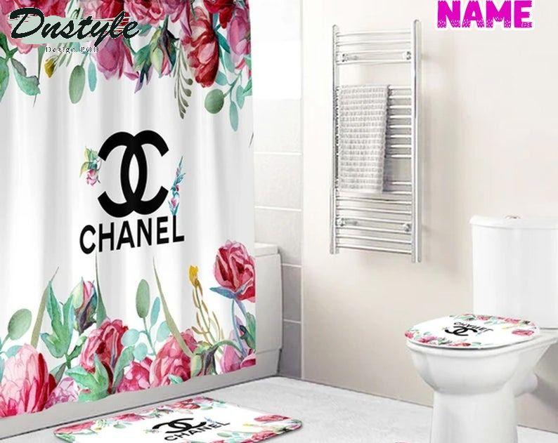 Chanel Type 26 Bathroom Mat Shower Curtain