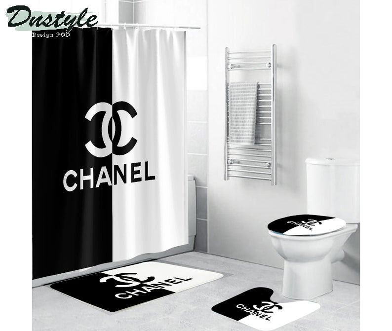 Chanel Type 4 Bathroom Mat Shower Curtain