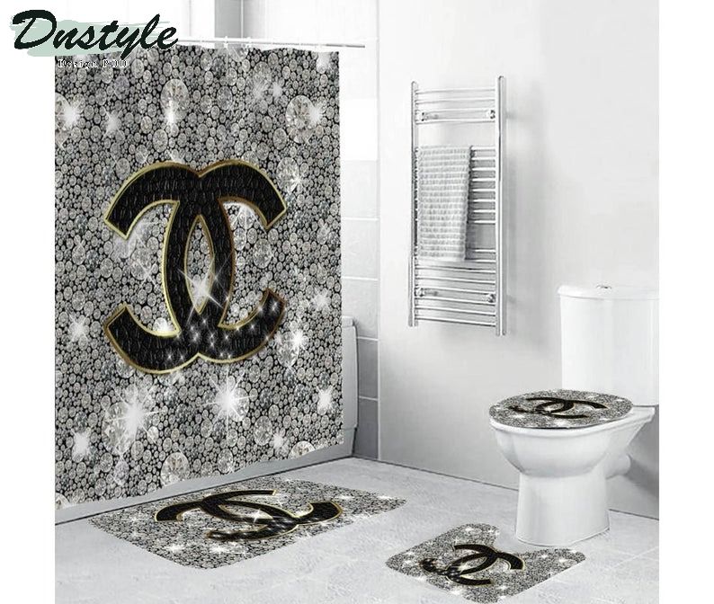 Chanel Type 6 Bathroom Mat Shower Curtain
