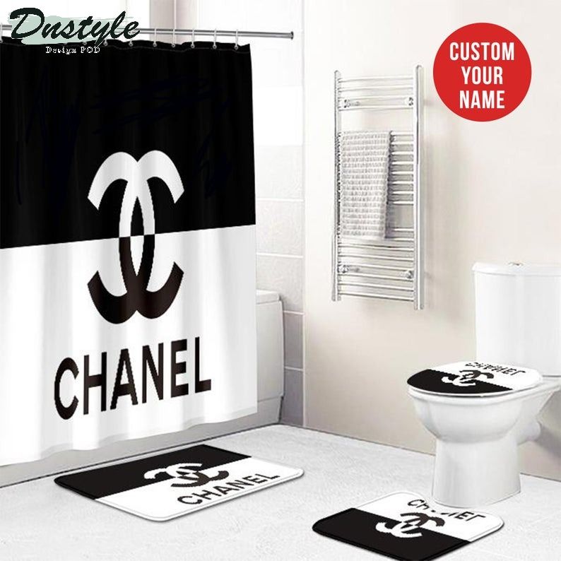 Chanel Type 40 Bathroom Mat Shower Curtain