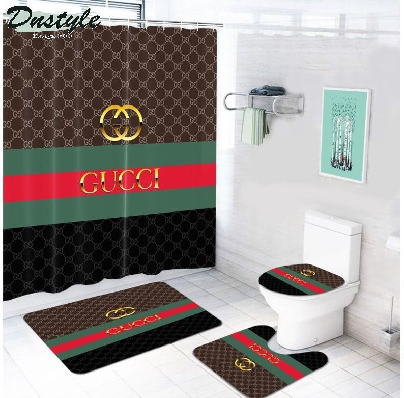 Gucci Gc Type 10 Bathroom Mat Shower Curtain