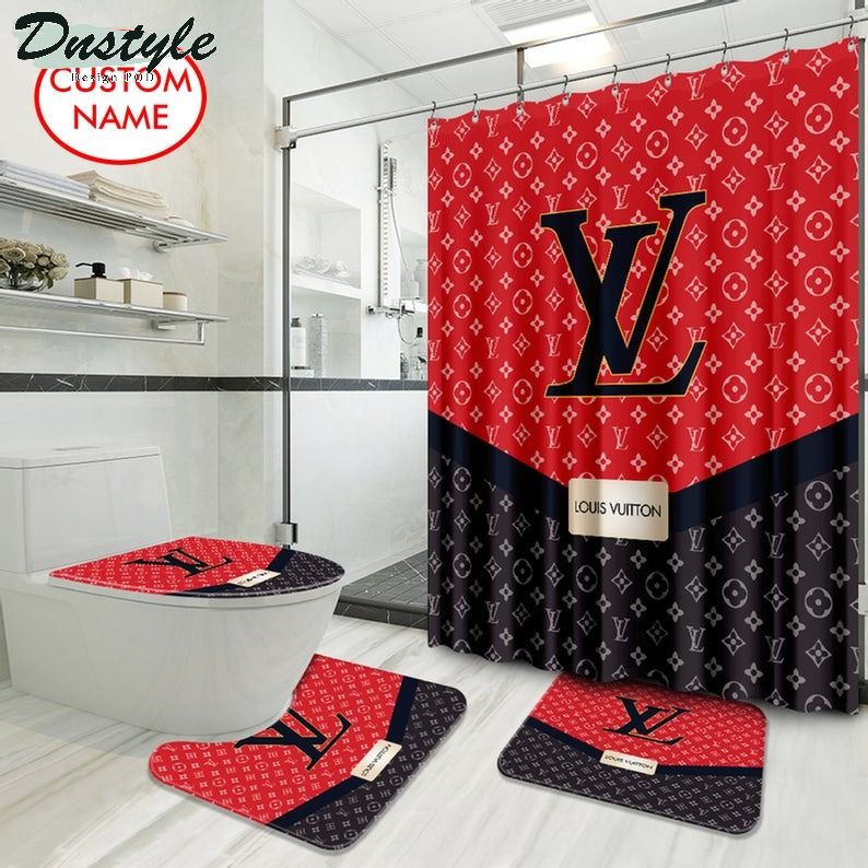 Lv Luxury Type 17 Bathroom Mat Shower Curtain