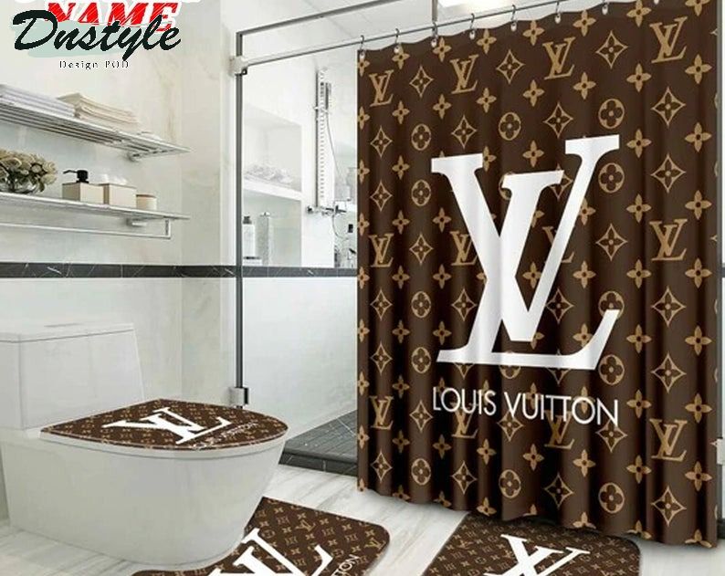 Lv Luxury Type 2 Bathroom Mat Shower Curtain