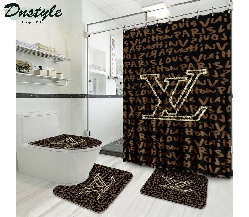 Lv Luxury Type 21 Bathroom Mat Shower Curtain