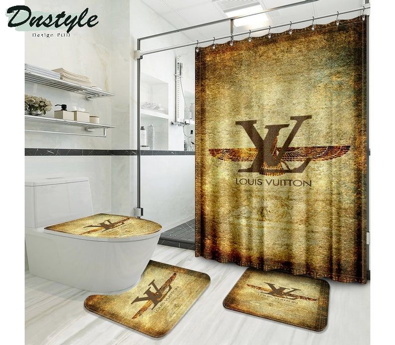 Lv Luxury Type 25 Bathroom Mat Shower Curtain