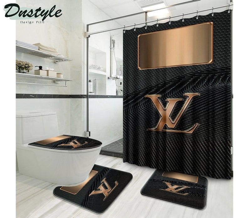 Lv Luxury Type 23 Bathroom Mat Shower Curtain