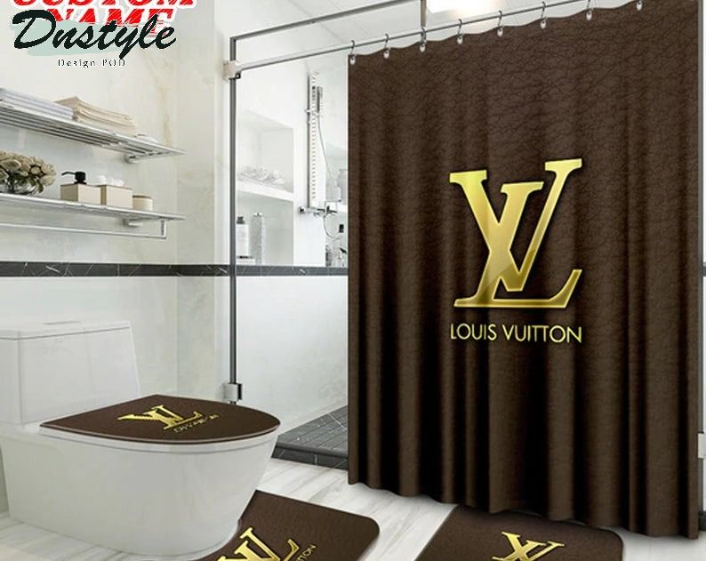 Lv Luxury Type 3 Bathroom Mat Shower Curtain