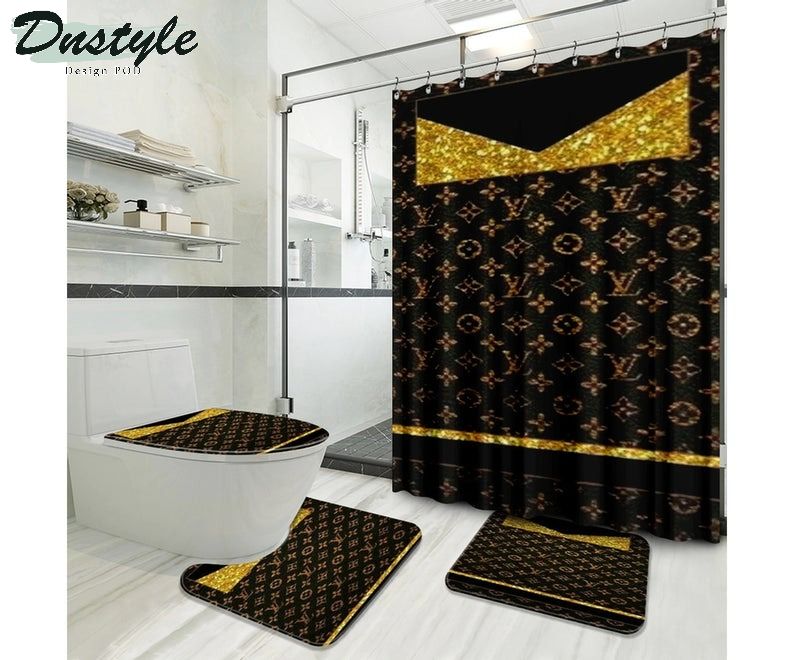 Lv Luxury Type 41 Bathroom Mat Shower Curtain