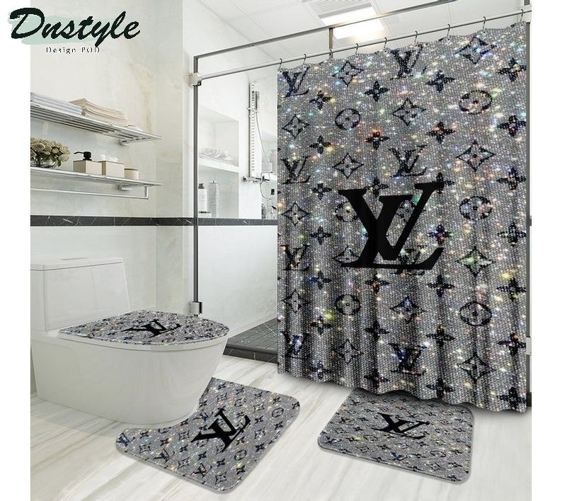 Lv Luxury Type 47 Bathroom Mat Shower Curtain