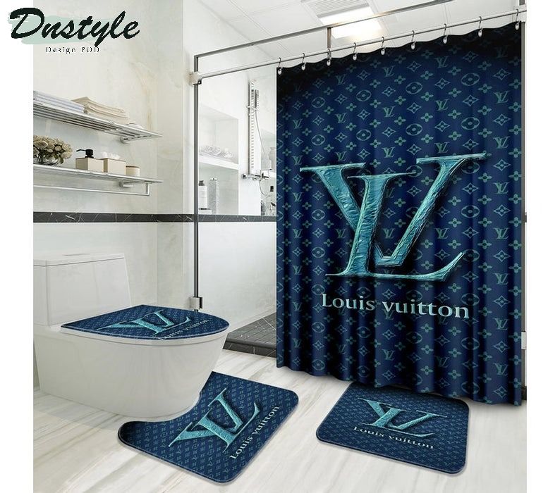 Lv Luxury Type 49 Bathroom Mat Shower Curtain