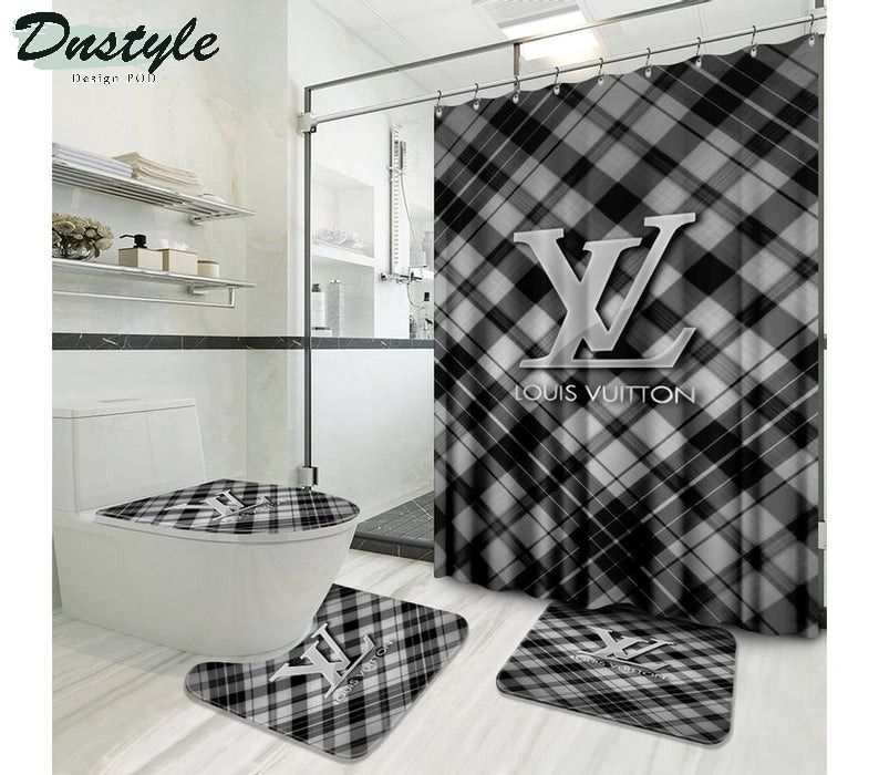 Lv Luxury Type 56 Bathroom Mat Shower Curtain