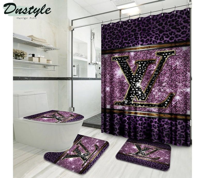 Lv Luxury Type 57 Bathroom Mat Shower Curtain