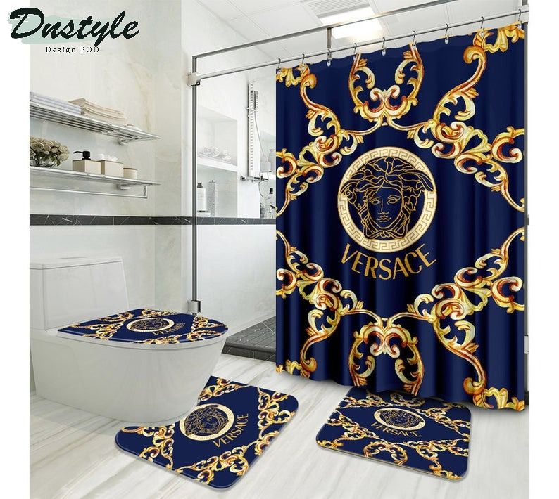 Versace Type 10 Bathroom Mat Shower Curtain