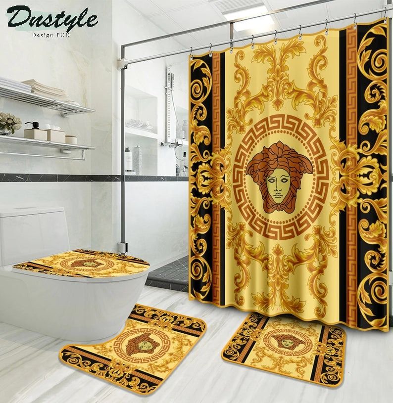 Versace Type 4 Bathroom Mat Shower Curtain