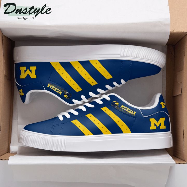 Michigan Wolverines football blue stan smith shoes
