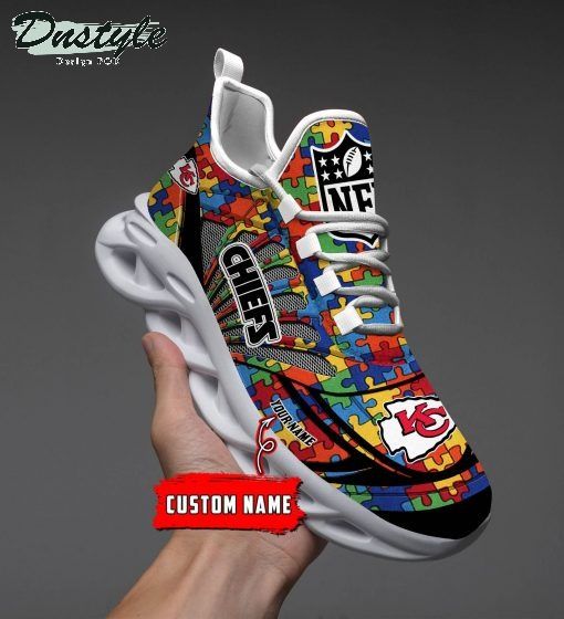 Kansas City Chiefs NFL Autism M5 Personalized Max Soul Shoes