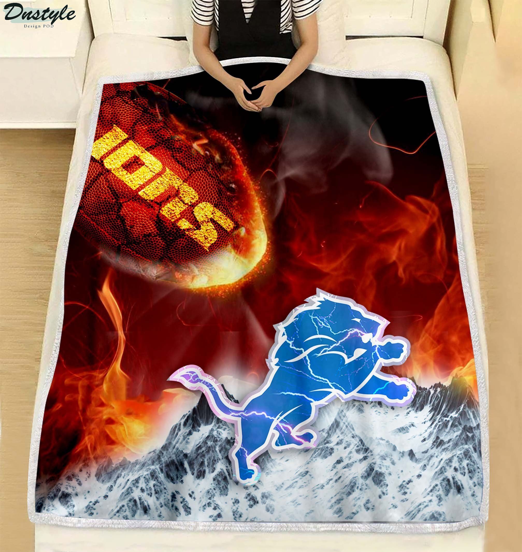 NFL Detroit Lions Break Out To Rise Up Blanket