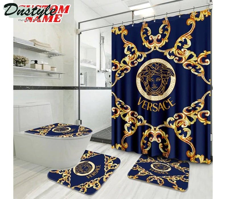 Versace Type 23 Bathroom Mat Shower Curtain