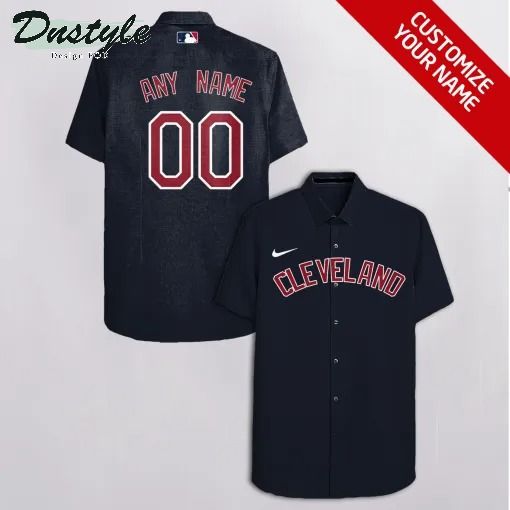 Cleveland Indians MLB Personalized black hawaiian shirt