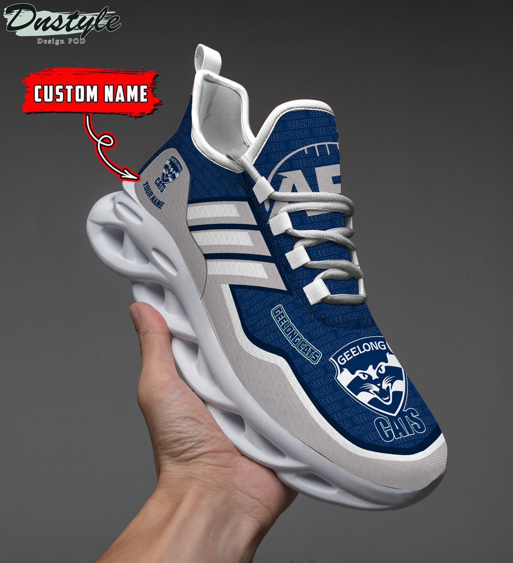 Geelong cats AFL personalized clunky max soul shoes