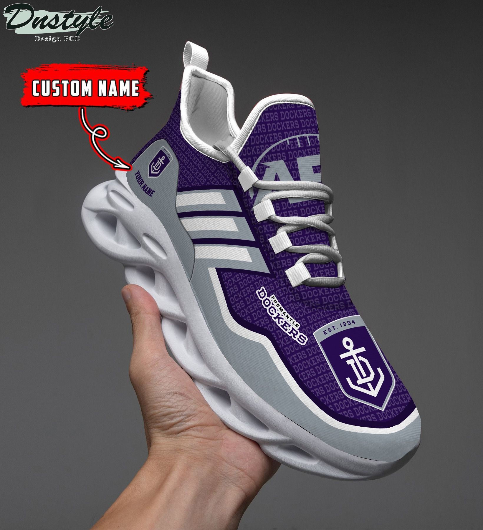 Fremantle Dockers AFL personalized clunky max soul shoes