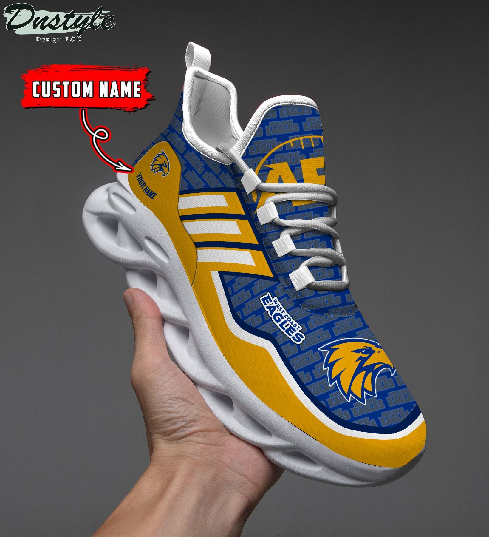 West Coast Eagles AFL personalized clunky max soul shoes