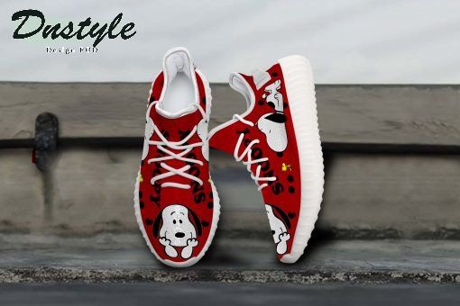 Snoopy White Yeezy Boost Shoes