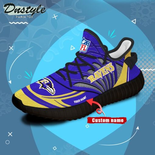 Baltimore Ravens NFL Personalized Yeezy Boost Sneakers