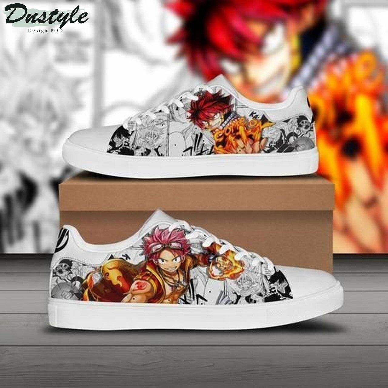 Natsu dragneel fairy tail stan smith low top skate shoes