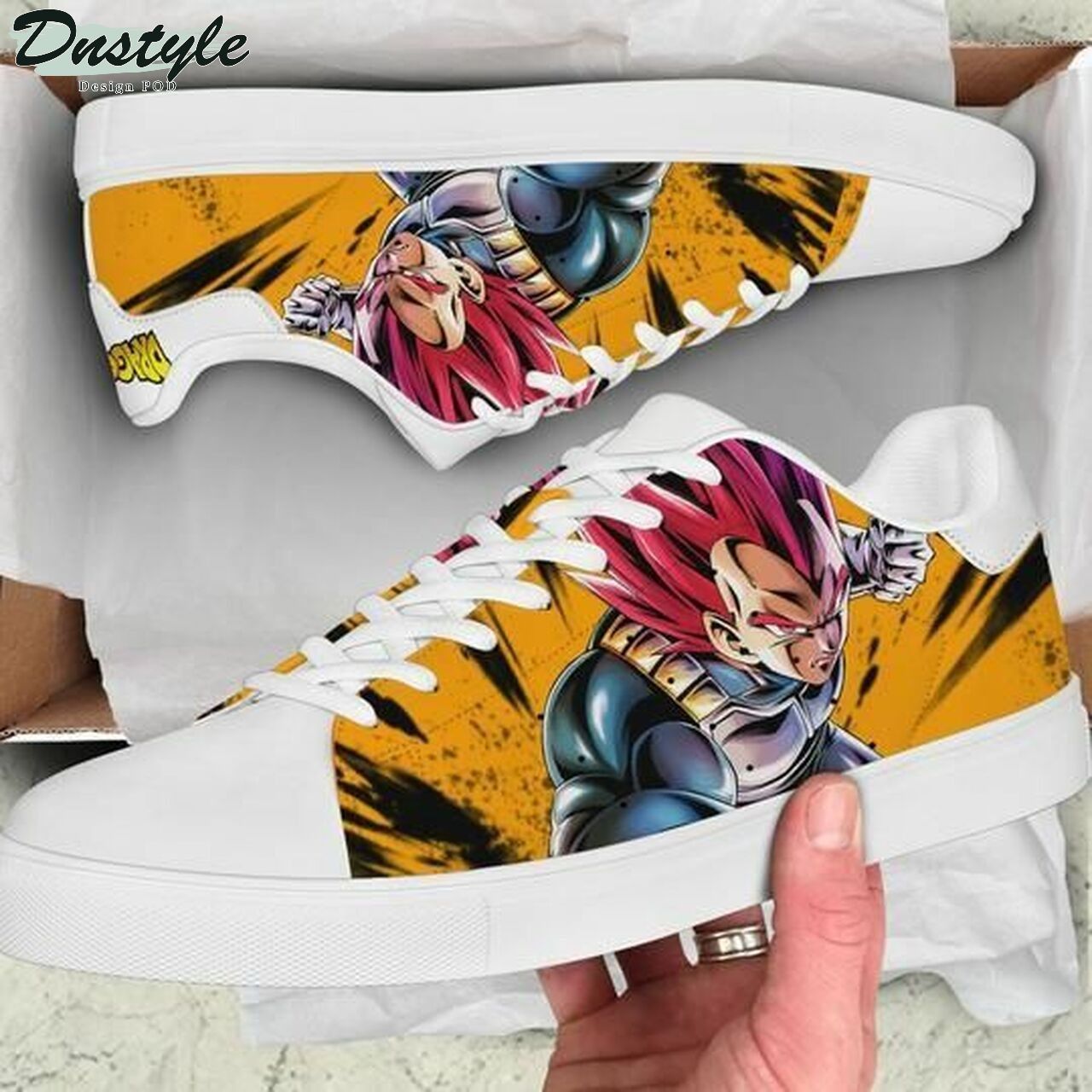 Vegeta saiyan god dragon stan smith low top skate shoes