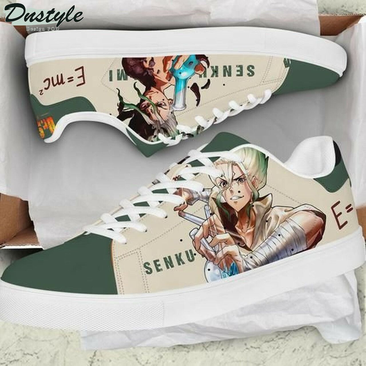 Senku ishigami dr stone stan smith low top skate shoes