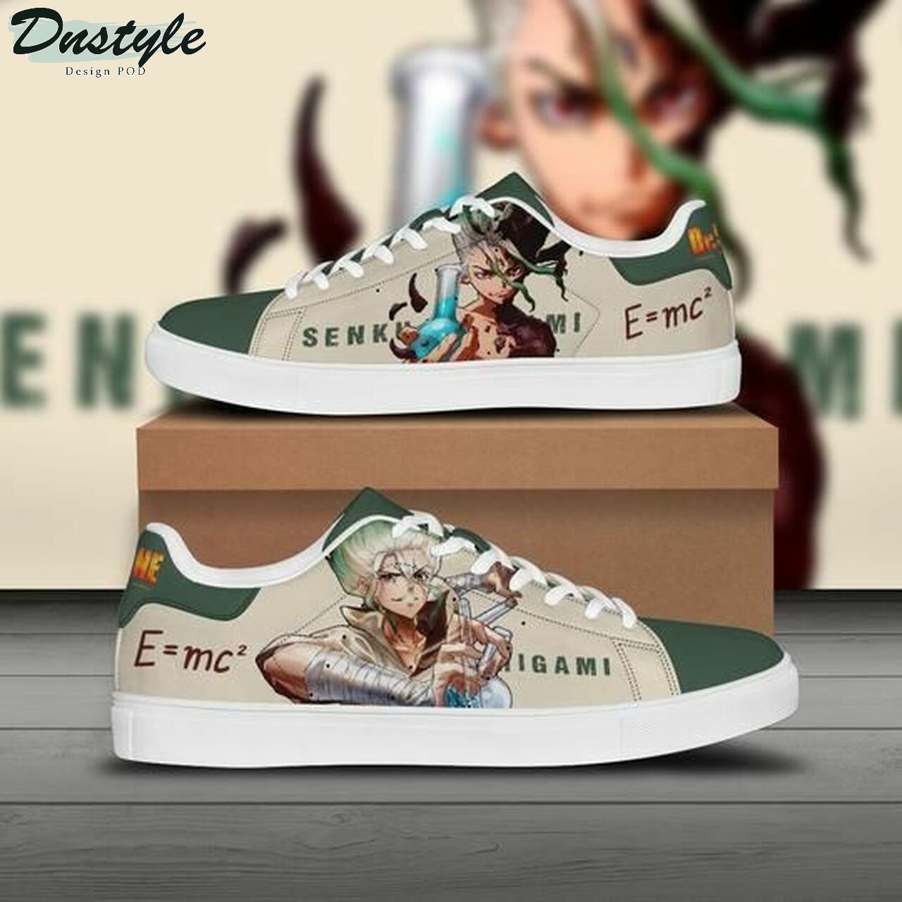 Senku ishigami dr stone stan smith low top skate shoes