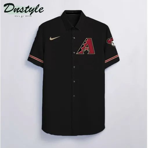 Arizona Diamondbacks MLB Personalized name and number black hawaiian shirt