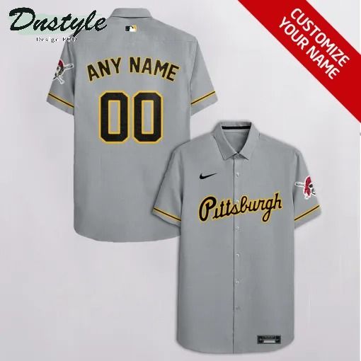 Pittsburgh Pirates MLB Personalized grey hawaiian shirt