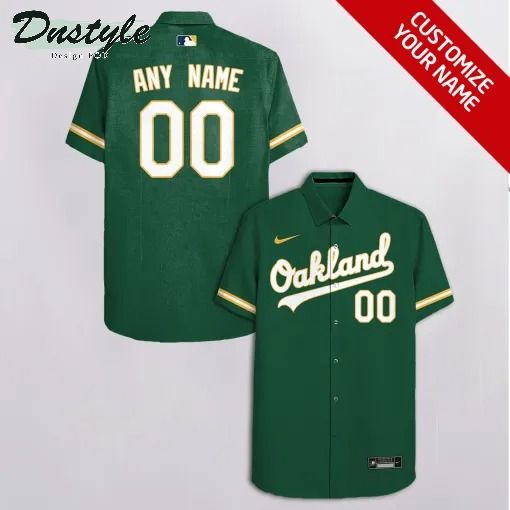 Oakland Athletics MLB Personalized green hawaiian shirt