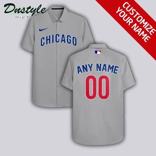 Chicago Cubs MLB Personalized grey hawaiian shirt