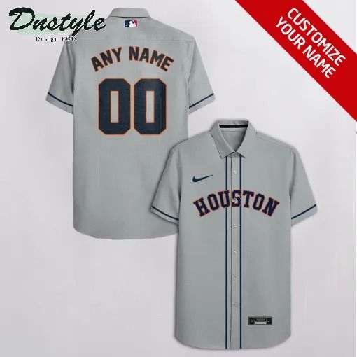 Houston Astros MLB Personalized grey hawaiian shirt