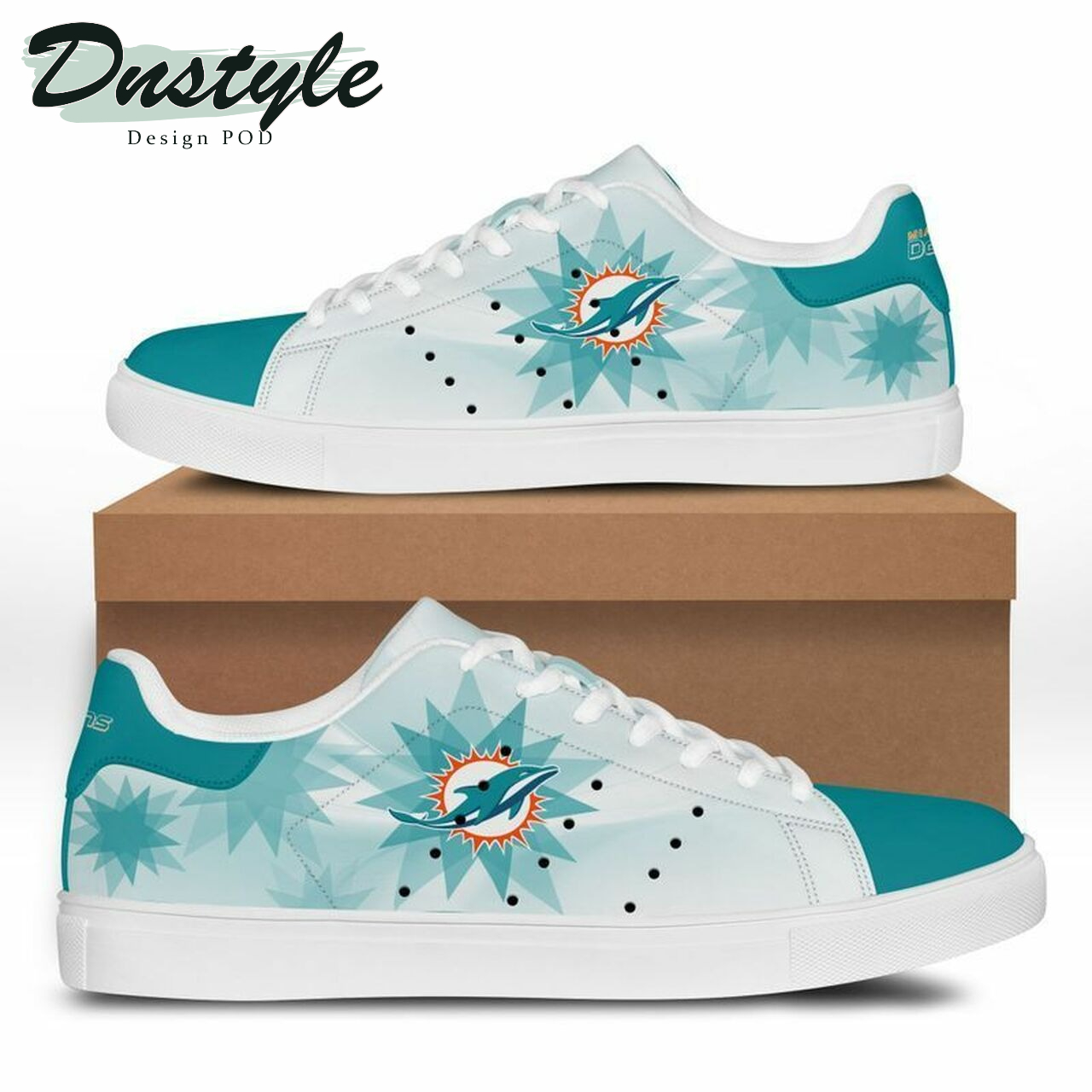 NFL stan smith low top skate shoes miami dolphins