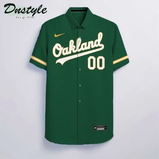 Oakland Athletics MLB Personalized green hawaiian shirt