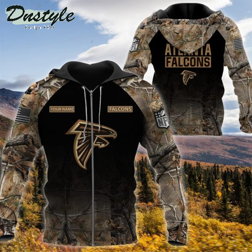 Atlanta Falcons NFL Personalized Hunting Camo 3d Hoodie