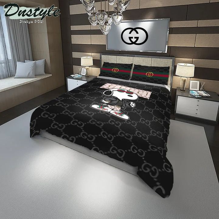 Gucci Snoopy luxury bedding sets quilt sets duvet cover luxury brand bedroom sets