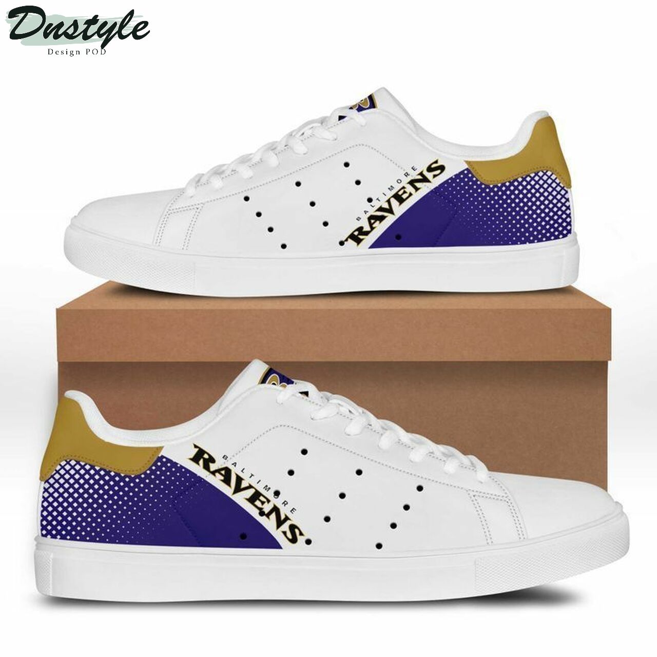 NFL Baltimore Ravens stan smith low top skate shoes