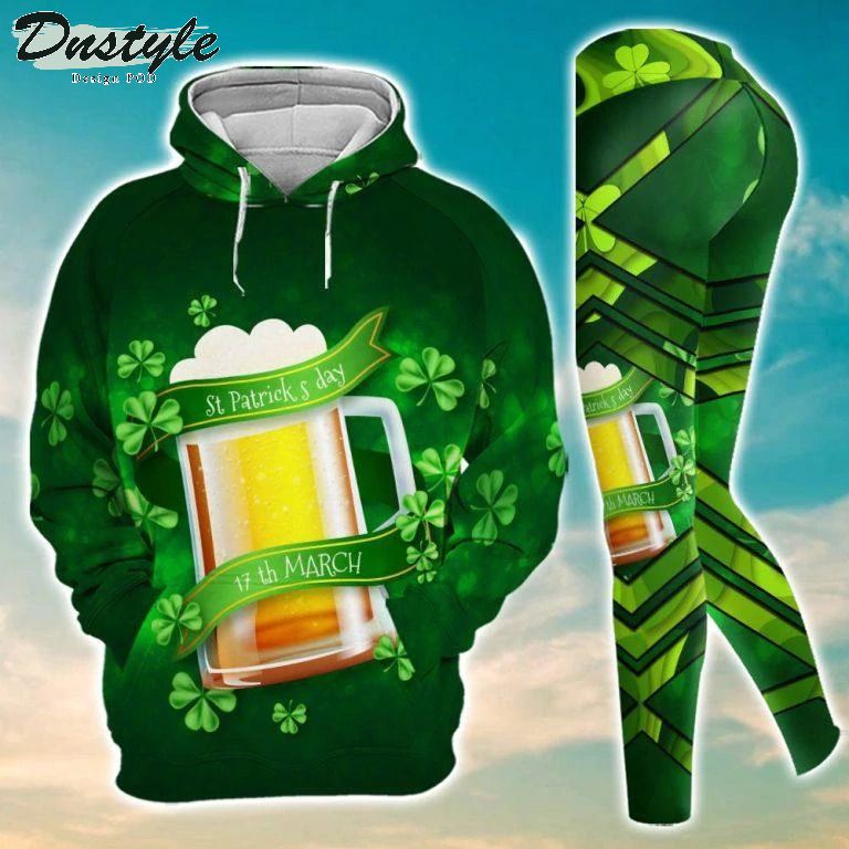 St Patrick’S Day 17th March Beer 3d all over printed hoodie and legging