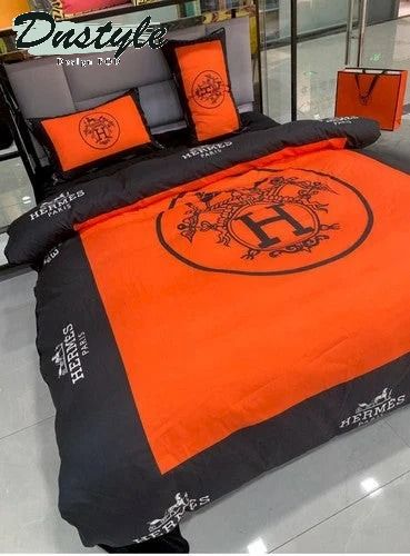 Hermes Paris 08 bedding sets quilt sets duvet cover bedroom luxury brand bedding customized bedroom