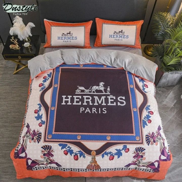 Hermes Paris luxury brand type 10 hm bedding sets quilt sets duvet cover bedroom sets