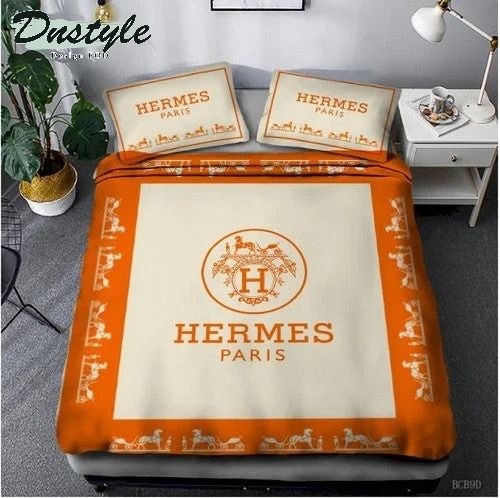 Hermes Paris 07 bedding sets quilt sets duvet cover bedroom luxury brand