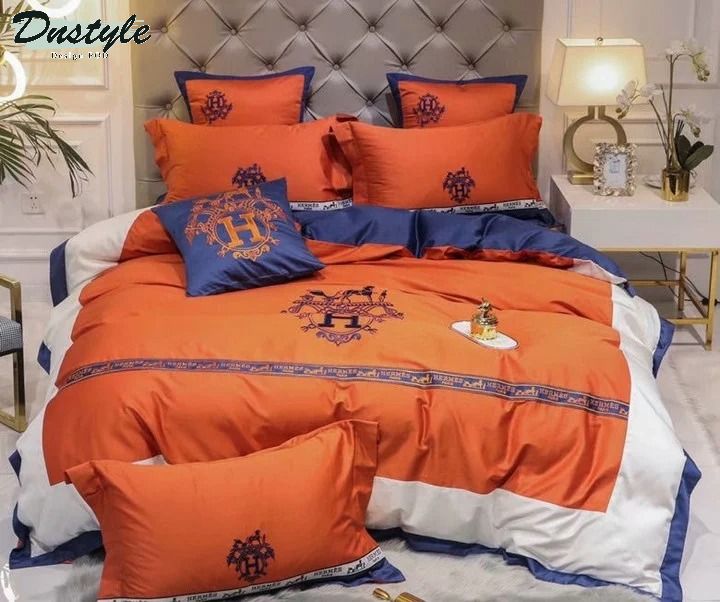 Hermes Paris luxury brand type 34 hm bedding sets quilt sets duvet cover bedroom sets