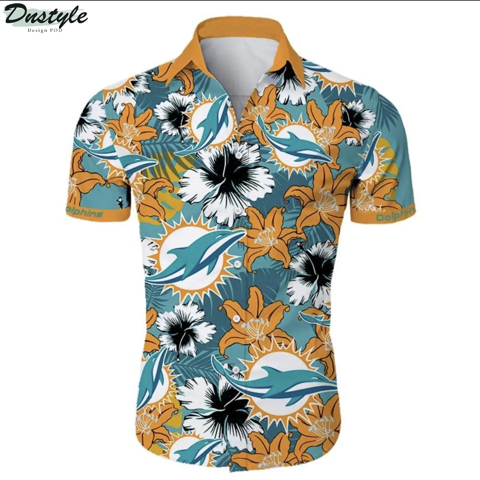 Miami Dolphins NFL Floral Hawaiian Shirt