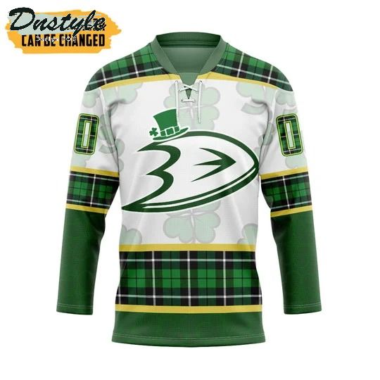 Anaheim Ducks NHL 2022 st patrick day custom name and number hockey jersey